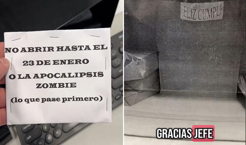Su jefe recrea una escena digna de 'The Office' y su regalo de cumpleaños es viral