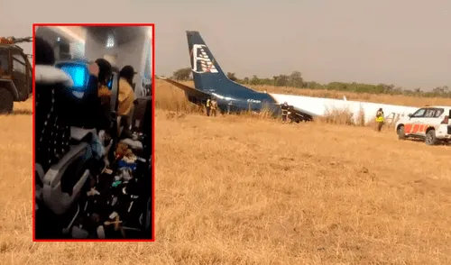 Seis personas hospitalizadas tras el aterrizaje de emergencia en Nigeria. Foto: X Avión Nigeria