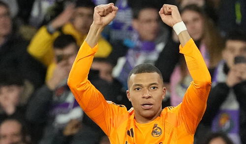 Kylian Mbappé se despachó con un doblete en la victoria del Real Madrid ante Real Valladolid. Foto: AFP Kylian Mbappé se despachó con un doblete en la victoria del Real Madrid ante Real Valladolid