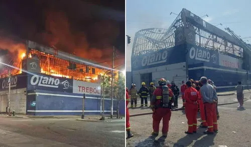Incendio en ferretería moviliza a tres unidades de bomberos en Trujillo