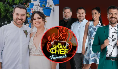 Giacomo Bocchio celebró su boda con Brenda Dávila acompañado de figuras de 'El gran chef'