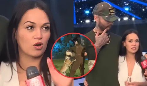 Angie Arizaga vivió un gran susto al ver a Jota Benz enfrentarse a un perro entrenado