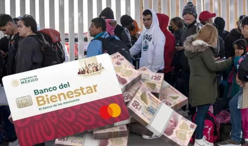 La tarjeta Paisano y la pensión Bienestar son dos grandes ayudas que brinda el Gobierno de México. Foto: composición LR/ Tarjeta Bienestar/ X tarjeta Paisano y la pensión Bienestar | méxico | claudia sheinbaum | donald trump | inmigrantes mexicanos