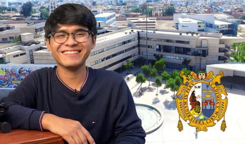 Joven peruano postuló más de 9 veces al examen de admisión de la UNMSM y logró ingresar a Medicina tras 5 años de esfuerzo. Foto: composición LR Joven ingreso a la UNMSM luego de 9 intentos