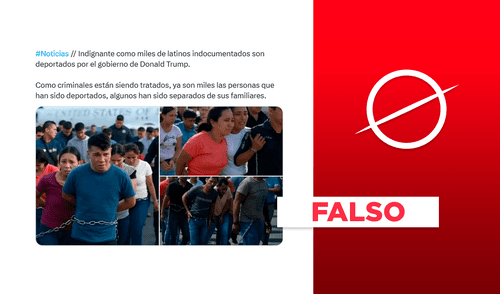 Imágenes fueron generadas por Inteligencia Artificial. Foto: composición LR/captura de X. Imágenes de inmigrantes saliendo de Estados Unidos