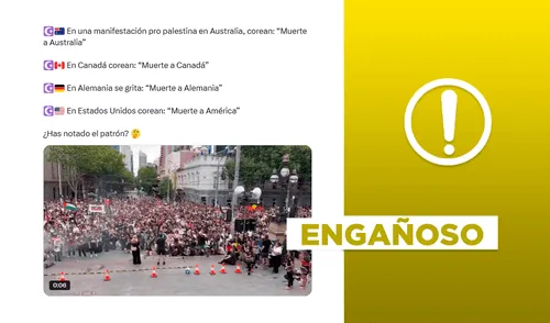 Video trata de una manifestación tradicional a favor de los derechos indígenas y la historia de Australia. Foto: composición LR/captura de X. Manifestantes pro palestina pidieron la muerte de Australia