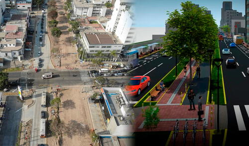 Municipalidad de Miraflores avanza en modernización de la avenida Comandante Espinar. Foto: composición LR/Municipalidad de Miraflores "Municipalidad de Miraflores avanza en modernización de la avenida Comandante Espinar.