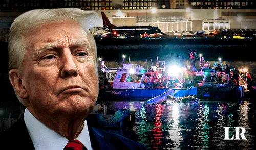 Durante una comparecencia en la Casa Blanca, Trump aseguró que el accidente ocurrió "por políticas de inclusión en las Fuerzas Aéreas". Foto: Composición LR. Durante una comparecencia en la Casa Blanca, Trump aseguró que el accidente ocurrió "por políticas de inclusión en las Fuerzas Aéreas". Foto: Composición LR.