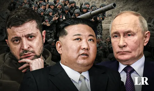 Desde 2023, la inteligencia de EE. UU. y las fuerzas ucranianas calcularon que se desplazaron hasta 12.000 soldados norcoreanos en Kursk para frenar la ofensiva de Ucrania. Foto: Composición LR Jazmin Ceras.