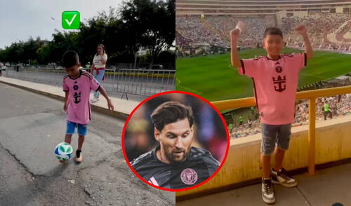 Inter Miami cumplió el sueño de un menor peruano, quien pudo ver a Lionel Messi en el duelo ante Universitario. Foto: composición LR/captura de Instagram/Inter Miami