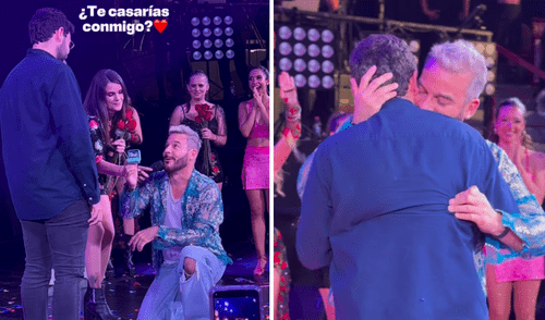 Adolfo Aguilar protagonizó un emotivo momento al pedirle matrimonio a su pareja, José Ortiz