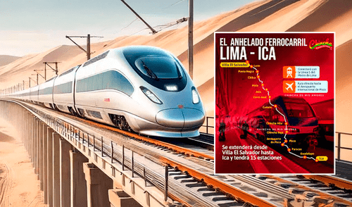 Tren Lima-Ica paraderos, tiempo y velocidad