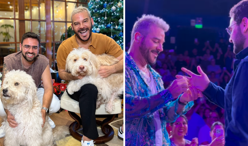 Adolfo Aguilar y el productor José Ortiz anunciaron su compromiso en una emotiva propuesta de matrimonio