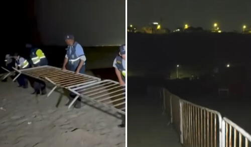 Aún no hay un pronunciamiento oficial de las municipalidades de ambos distritos. Foto: captura/panamericana colocan reja entre playas de barranco y chorrillos