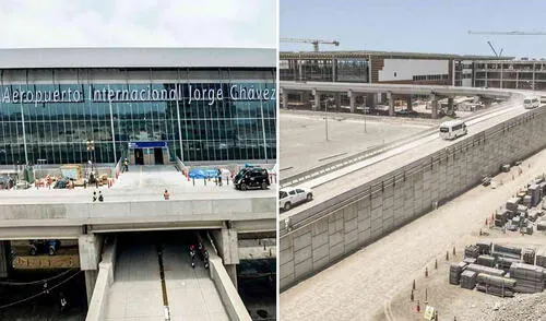 Ositran señaló que faltan los "acabados" del Aeropuerto Jorge Chávez. Foto: composición LR/Andina Maqueta del nuevo aeropuerto Jorge Chávez