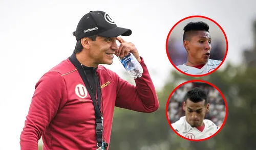 Fabián Bustos expresó que está conforme con su plantel a pesar de la ausencia de Raúl Ruidíaz y Miguel Trauco. Foto: composición LR/Universitario/X/GLR
