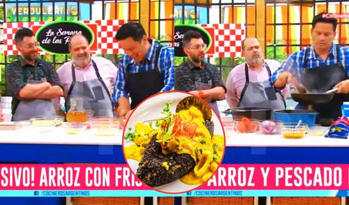 El chef de Miraflores preparó un tacu tacu a la chorrillana con pejerrey.