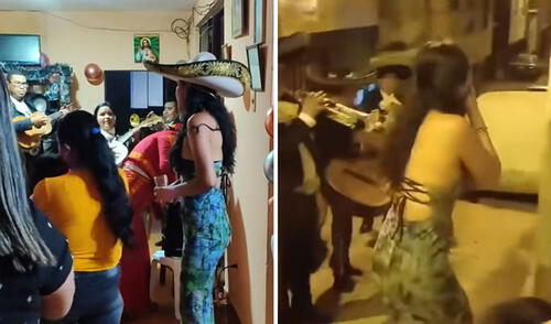 "Mejor que sobren a que falten", reaccionaron usuarios en redes. Foto: composición LR/ TikTok Peruana recibió 2 mariachis en su cumpleaños y su familia quedó en shock: “¿A cuál grabo?”