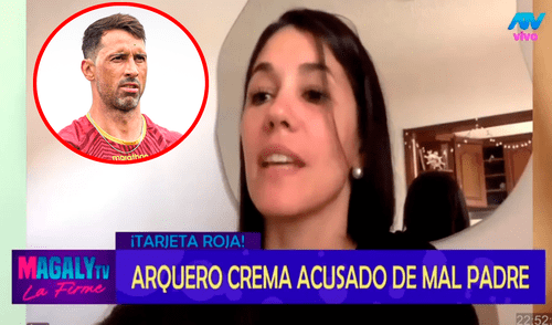 Ivanna Caffaro acusa a Sebastián Britos, arquero titular de Universitario, de maltratar psicológicamente al hijo de ambos. Foto: captura/ATV/Instagram Ivanna Caffaro, expareja de Sebastián Britos.