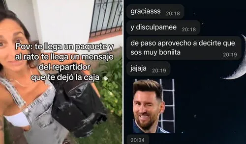 "1% de probabilidades, 99% de fe", bromearon usuarios en redes. Foto: composición LR/ TikTok Repartidor intentó enamorar a clienta, pero el desenlace es viral: "¿Felizmente casada o solo casada?"