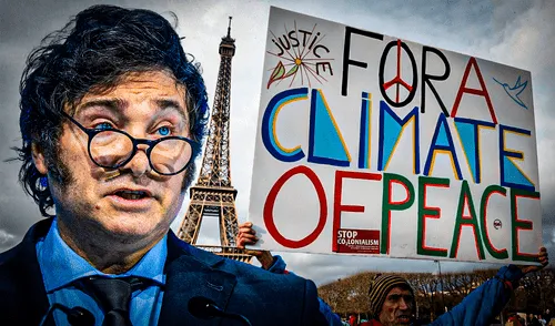 Milei retiró a Argentina de la OMS y reluce su alineación con posturas similares a las de Trump. Foto: composición LR/Gerson Cardoso/La Nación Javier Milei