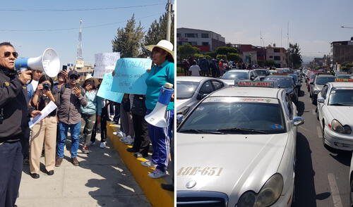 colectiveros protestan contra alcalde de Arequipa