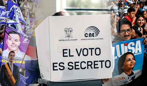 Los ciudadanos votarán por elegir al presidente y vicepresidente del período 2025-2029. Foto: Composición LR/AFP/El Universo.