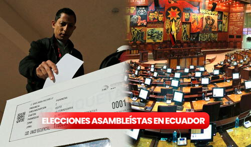 Las elecciones en Ecuador 2025 también determinarán a los integrantes de la Asamblea Nacional. Foto: composición LR / AFP / La Hora Elecciones en Ecuador, candidatos a asambleístas en Quito y Guayaquil