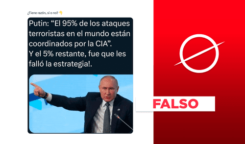 Vladímir Putin dijo que la CIA coordina el 95% de los ataques terroristas en el mundo.