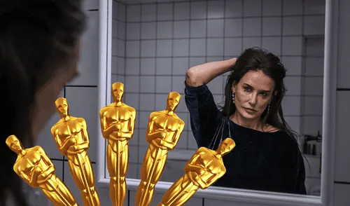 'La sustancia', de Coralie Fargeat, está nominada a 5 premios Óscar. Foto: composición LR/Mubi/internet la sustancia (2024)