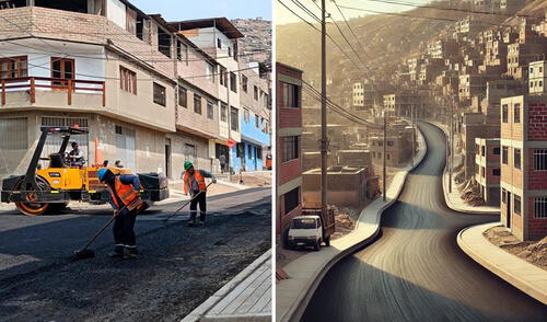 Nueva pista en El Ermitaño inaugurada tras 40 años de espera. Foto: composición LR/Municipalidad de Independencia/IA El Ermitaño, Independencia
