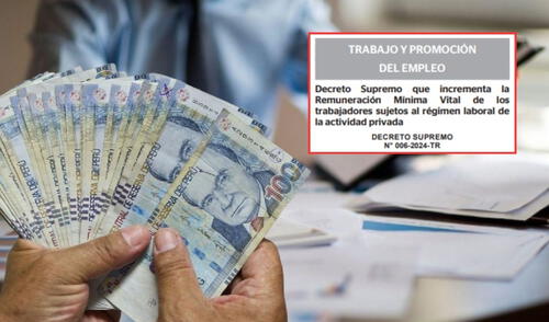 El sueldo mínimo no aumentaba desde mayo de 2022, durante el gobierno de Pedro Castillo. Foto: Andina/LR El sueldo mínimo no aumentaba desde mayo de 2022, durante el gobierno de Pedro Castillo. Foto: Andina/LR