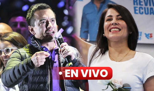 Los principales contendientes son el presidente en funciones, Daniel Noboa, y la candidata de izquierda, Luisa González. Foto: Composición LR/AFP elecciones en ecuador 2025