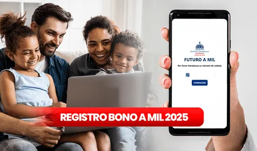 El link para registrarse en el bono a Mil es el mismo que sirve durante la consulta. Foto: composición LR/Freepik/Minerd