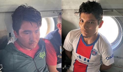 Detenidos. José Quispe Zuñiga, "Josediño", y Marcos Quispe Vargas, "Gabrielito", terroristas del Vraem. Foto: difusión