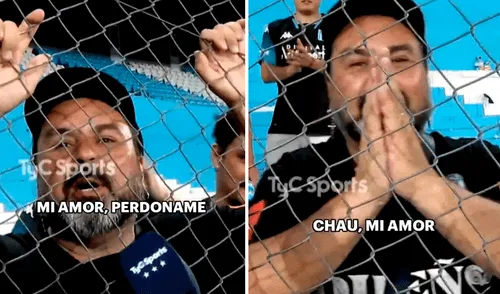 El aficionado de Racing le pidió perdón a su esposa en el Cilindro de Avellaneda. Foto: composición LR/TyC Sports Hincha de Racing confiesa infidelidad tras ganarle a Boca