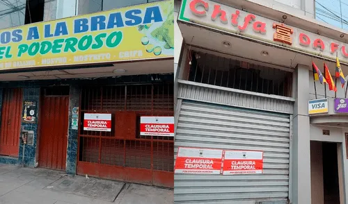Negocios fueron clausurados temporalmente. Foto: difusión Negocios fueron clausurados temporalmente.