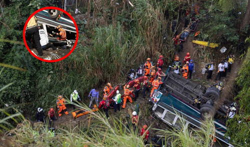 Más de 50 fallecidos en accidente de bus en Guatemala: ¿qué ocurrió con el vehículo que cayó por un barranco?