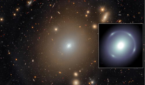 La misión Euclid ha descubierto un raro "anillo de Einstein", un fenómeno que ocurre cuando la luz de una galaxia se deforma.