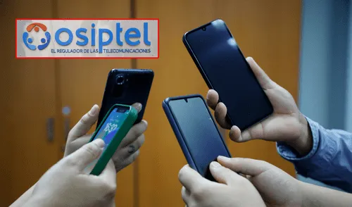 Logo de Osiptel y celulares. Foto: composición LR/Osiptel/Andina Logo de Osiptel y celulares