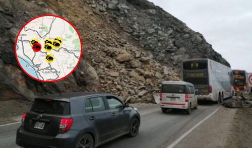 Deslizamientos y huaicos interrumpen tránsito en varias regiones del país