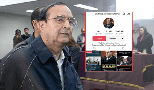 La cuenta de Tik Tok de Vladimiro Montesinos habría sido confirmada por su abogada, según Perú21. | Composición LR. La cuenta de Tik Tok de Vladimiro Montesinos habría sido confirmada por su abogada, según Perú21.
