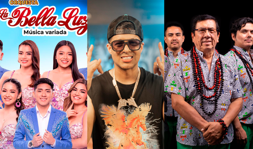 La Bella Luz, Ken-Y y Los Mirlos celebran el Día del Amor y la Amistad en Lima. Fotos: difusión La Bella Luz, Ken-Y y Los Mirlos.