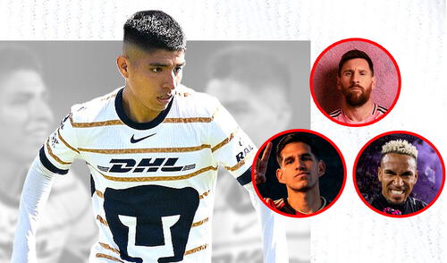 Piero Quispe se verá las caras con Lionel Messi, Pedro Gallese y Luis Abram en la Leagues Cup 2025. Foto: composición LR/Pumas UNAM/Inter Miami/Orlando City/Atlanta United/X