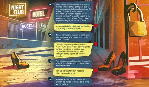 Mensajes como estos llegan a los teléfonos móviles de las trabajadoras sexuales. Composición: Ricardo Cervera / La República Mensajes como estos llegan a los teléfonos móviles de las trabajadoras sexuales. Composición: Ricardo Cervera / La República