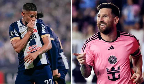Según la cuenta de la Copa Libertadores, la definición de Kevin Quevedo fue la misma que la de Lionel Messi. Foto: composición de LR/Alianza Lima/Inter Miami