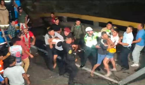 Caos tras accidente en Chancay: registran enfrentamientos con la PNP durante rescate de heridos
