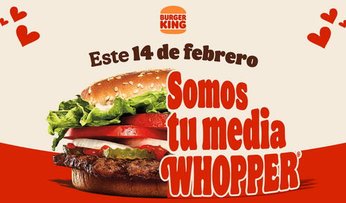 Celebra San Valentín en Burger King.