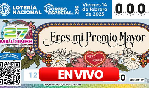 Resultados Sorteo Mayor EN VIVO, 14 de febrero