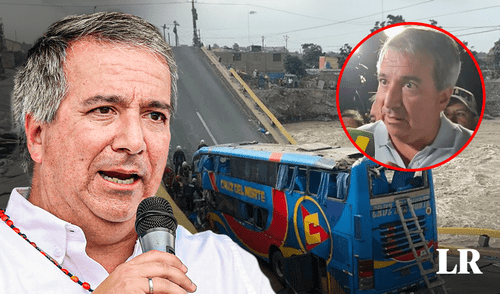 El ministro de Transportes, Raúl Pérez Reyes, llegó durante la madrugada a Chancay tras el colapso de un puente que dejó dos muertos y 30 heridos. | Composición: Jazmín Ceras / La República. El ministro de Transportes, Raúl Pérez Reyes, llegó durante la madrugada a Chancay tras el colapso de un puente que dejó dos muertos y 30 heridos.